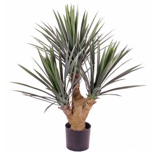 Bellatio flowers & plants Yucca kunstplant - 90 cm - in pot- voor binnen/buiten - kamerplanten -