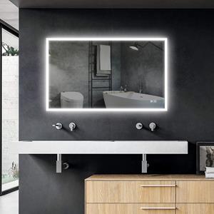 Sanexo Badkamerspiegel Starlight Touch 100X60Cm Met Led Verlichting En Spiegelverwarming