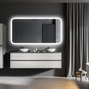 Sanexo Badkamerspiegel Summerlight Rechthoek Touch 120X60Cm Met Led Verlichting En Spiegelverwarming