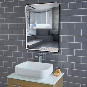 Sanexo Badkamerspiegel Summerlight Rechthoek Touch Zwart 80X60Cm Met Led Verlichting En Spiegelverwarming