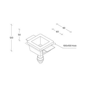 TECNICO by Sforzin Siris inbouwspot, wit, gips, 9 cm, GU10