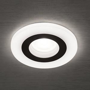 Orion Glow inbouwspot, zwart, metaal, Ø 11 cm, GU10