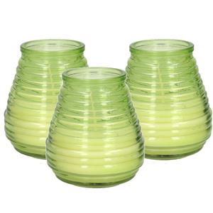Merkloos Tafelkaars Lowboy - 3x - groen - glas - 9 x 10,5 cm - binnen/buiten -