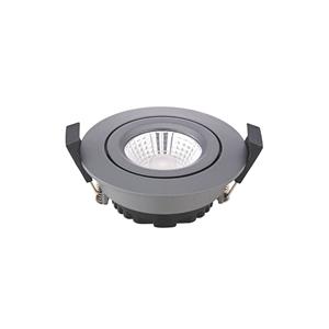Sigor LED plafondinbouwspot Diled, Ø 8,5cm, 6 W, 3.000 K, antraciet