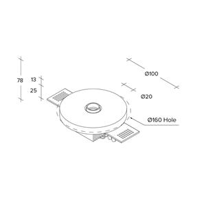TECNICO by Sforzin Rhodia LED inbouwspot, wit, gips, Ø 10 cm