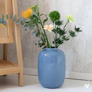 Vase The World Artic M light blue-grey Ø25 x H35 cm