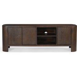 Giga Meubel  Tv-meubel Mitchel Donkerbruin 160cm Mangohout