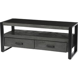 Livingfurn  Tv-Meubel Zwart Mangohout - 120x45x50cm - Norris