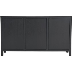 HSM Collection HSM - -Dressoir 3 Deur-150x42x85-Zwart-Teak Fineer
