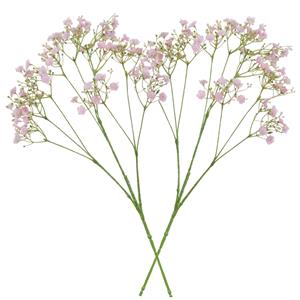 Merkloos Kunstbloemen - 2x - Gipskruid/Gypsophila - takken - roze - 70 cm -