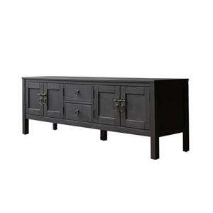 Tikamoon  Thaki Black - Massief grenen tv-meubel 170 cm