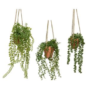 Decoris De  Kunststof Hangplant In Pot Is Een Prachtige En Onderhoudsvrije