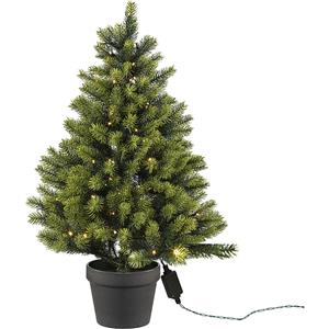 Kerstboom in pot met LED's, met 100 lampjes, 230 V, hoogte 90 cm