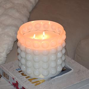 Scentchips Sandal & Rose Geurkaars Bubbles Wit - 3978gr