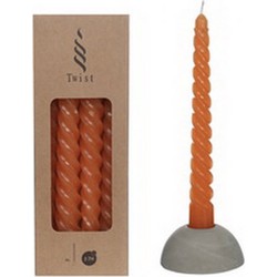 Buitengewoon de boet Twisted Candles Set 4 st. Cinnamon - 