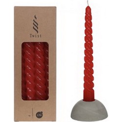 Buitengewoon de boet Twisted Candles Set 4 st. Red - 