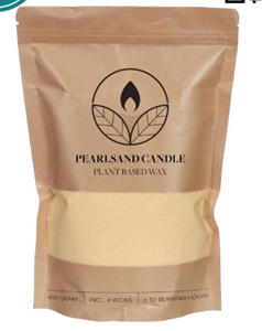 CosyDecor Kaarsenzand Pearlsand Candle 400gr Creme Inclusief 4 Lonten