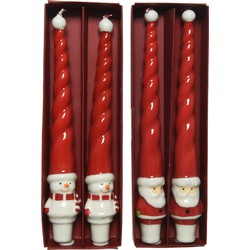 Decoris Kaars wax l27b8h4cm rood a2 2st - 