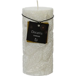 Decoris Stompkaars paraffine d7h15 cm warm wit - 