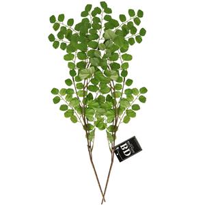 Bellatio Design Kunstbloem bladgroen tak Acacia - 2x - 90 cm - boeket opvulling - groen - kunst zijd -
