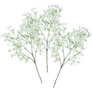 Bellatio Design Kunstbloem Gipskruid Viette - 3x - 45 cm - wit - losse tak - kunst zijdebloem - Gypsophila -