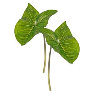 Bellatio flowers & plants Kunstplant - 3x - tak - bladgroen - Aronskelkblad - 53 cm -