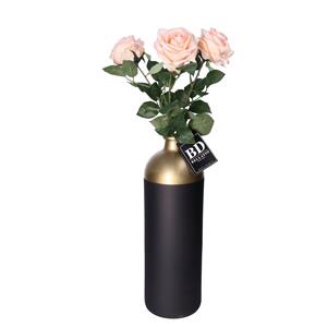 Bellatio Design Kunstbloem Roos Dijon - 3x - 64 cm - zacht roze - kunst zijdebloemen -