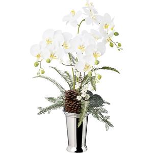Phalaenopsis-arrangement in keramische vaas, totale hoogte 700 mm, wit