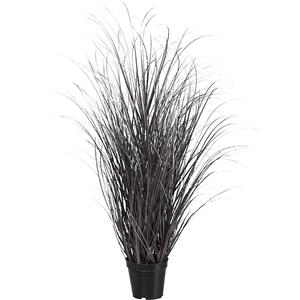 Gras in pot, totale hoogte 930 mm, paars / zilver