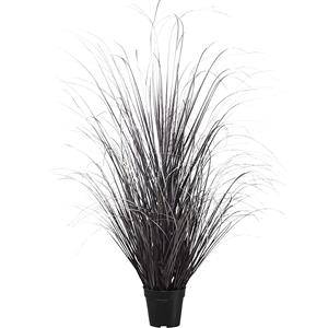 Gras in pot, totale hoogte 1200 mm, paars / zilver