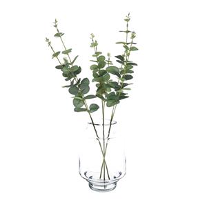Bellatio Design Kunstbloem/kunsttak Eucalyptus Cinera - 3x - cm - 3 takken - kunst zijdebloemen -