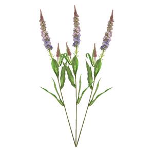 Bellatio Design Kunstbloem Ridderspoor/delphinium - 3x - 76 cm - paars - kunst zijdebloemen -
