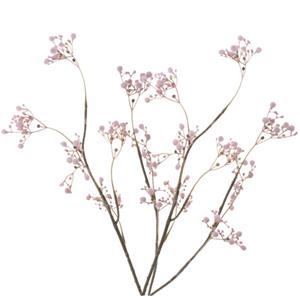 Merkloos 3x stuks kunstbloemen Gipskruid/Gypsophila takken roze 66 cm -