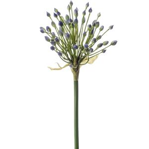 Emerald Allium/Sierui kunstbloem - losse steel - blauw - 70 cm - Natuurlijke uitstraling -