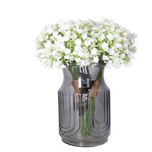Bellatio Design Kunstbloemen boeket Gipskruid - 2x - 33 cm - wit - kunst zijdebloem - Gypsophila -