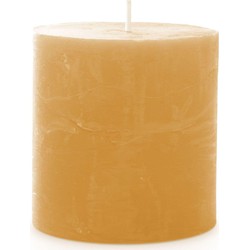 Spaas Kaars rustiek d7h7 cm zandkleur - 