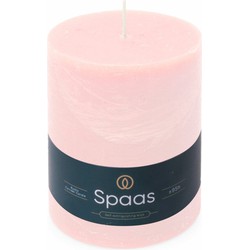 Spaas Kaars rustiek d10h13 cm lichtroze - 