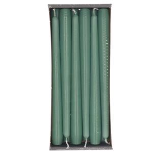 Enlightening Candles Dinerkaarsen - 24x stuks - groen - 8 branduren - 25 cm - kandelaar kaarsen -
