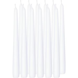 Enlightening Candles Dinerkaarsen - 24x stuks - wit - 8 branduren - 25 cm - kandelaar kaarsen -