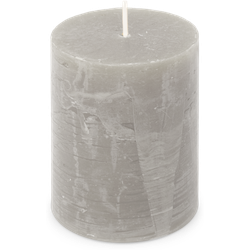 Spaas Rustiek Kaars 70/95mm-lichtgrijs - 
