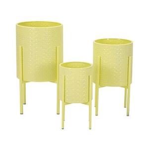 Mauro Ferretti Iris Gekleurde metalen vaashouder set 3 stuks