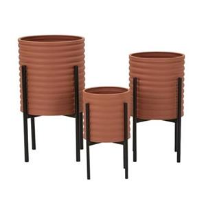 Mauro Ferretti Milly Gekleurde metalen vaashouder set 3 stuks