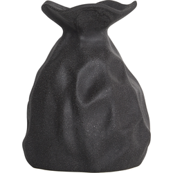Beliani  COONTAIL - Bloemenvaas - Zwart - 31 cm - Steengoed