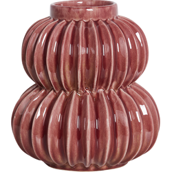Beliani  WATERMOSS - Bloemenvaas - Rood - 28 cm - Steengoed