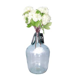 Bellatio Design Kunstbloem Viburnum/sneeuwbal - 2x - 30 cm - creme - losse steel - kunst zijdebloemen -