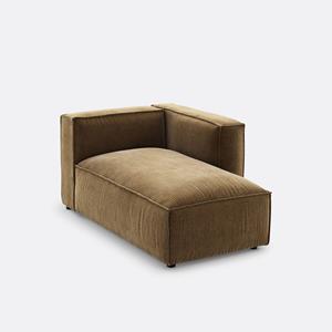 LA REDOUTE INTERIEURS Modulaire longchair van geribd vintage fluweel, Seven