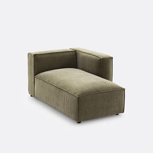 LA REDOUTE INTERIEURS Modulaire longchair van geribd vintage fluweel, Seven