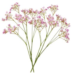 Merkloos 2x stuks kunstbloemen Gipskruid/Gypsophila takken fuchsia roze 68 cm -
