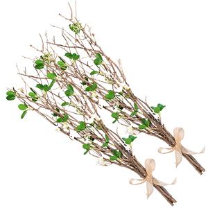 Anna's Collection Kunst paastakken met bloemen - 2x - 78 cm - lente/paasdecoratie - siertakken/paas tak -