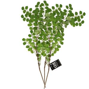Bellatio Design Kunstbloem bladgroen tak Acacia - 3x - 90 cm - boeket opvulling - groen - kunst zijd -
